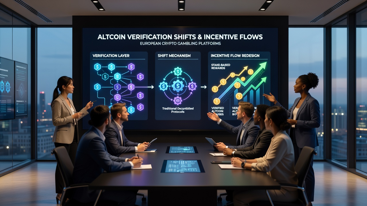 Darstellung von Incentive-Strömen und Altcoin-Verifizierung in Krypto-Glücksspielumgebungen